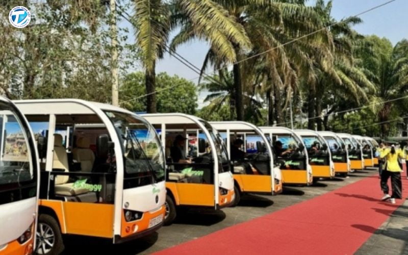 Xe điện 4 bánh dùng trong đưa đón học sinh là dòng xe đang được quan tâm trong các mô hình trường học nội khu